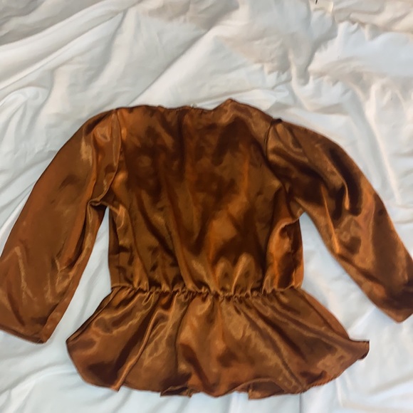 SATIN RUST TOP - Picture 2 of 2